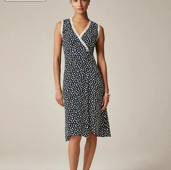 J Crew Rouje X J.Crew Rencard wrap dress CN705 Size 6 NWT Blue White - Picture 2 of 8